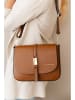 Lia Biassoni Leder-Umhängetasche  in Hellbraun - (B)24 x (H)18 x (T)8 cm