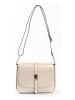 Lia Biassoni Leder-Umhängetasche "Follone" in Beige - (B)24 x (H)18 x (T)8 cm