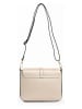 Lia Biassoni Leren schoudertas "Follone" beige - (B)24 x (H)18 x (D)8 cm