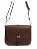 Lia Biassoni Leren schoudertas "Follone" bruin - (B)24 x (H)18 x (D)8 cm