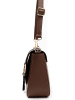 Lia Biassoni Leder-Umhängetasche "Follone" in Braun - (B)24 x (H)18 x (T)8 cm
