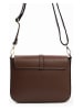 Lia Biassoni Leder-Umhängetasche "Follone" in Braun - (B)24 x (H)18 x (T)8 cm