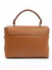 Lia Biassoni Leder-Henkeltasche in Hellbraun - (B)29 x (H)29 x (T)12 cm