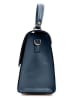 Lia Biassoni Leren handtas "Ensa" donkerblauw - (B)26 x (H)22 x (D)12 cm