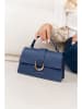 Lia Biassoni Leren handtas "Archiano" donkerblauw - (B)25 x (H)16 x (D)8,5 cm