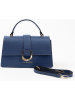 Lia Biassoni Leren handtas "Archiano" donkerblauw - (B)25 x (H)16 x (D)8,5 cm