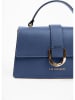 Lia Biassoni Leren handtas "Archiano" donkerblauw - (B)25 x (H)16 x (D)8,5 cm