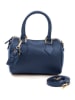 Lia Biassoni Leren handtas donkerblauw - (B)22 x (H)17 x (D)13 cm
