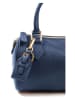 Lia Biassoni Leren handtas donkerblauw - (B)22 x (H)17 x (D)13 cm