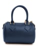 Lia Biassoni Leren handtas donkerblauw - (B)22 x (H)17 x (D)13 cm