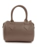 Lia Biassoni Leder-Henkeltasche in Taupe - (B)22 x (H)17 x (T)13 cm