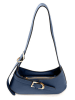 Lia Biassoni Leren schoudertas donkerblauw - (B)32 x (H)19 x (D)6 cm