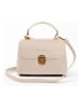 Lia Biassoni Leder-Henkeltasche "Calopinace" in Beige - (B)23 x (H)16 x (T)12 cm