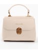 Lia Biassoni Leren handtas "Calopinace" beige - (B)23 x (H)16 x (D)12 cm