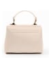 Lia Biassoni Leder-Henkeltasche "Calopinace" in Beige - (B)23 x (H)16 x (T)12 cm