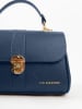 Lia Biassoni Leren handtas "Carsia" donkerblauw - (B)27 x (H)19 x (D)13 cm