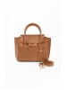 Lia Biassoni Leren handtas lichtbruin - (B)30 x (H)23 x (D)11 cm