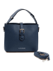 Lia Biassoni Leren handtas donkerblauw - (B)25 x (H)20 x (D)12 cm