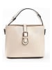 Lia Biassoni Leren handtas "Sinello" beige - (B)25 x (H)20 x (D)12 cm