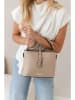 Lia Biassoni Leren handtas "Sinello" taupe - (B)25 x (H)20 x (D)12 cm