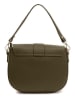Lia Biassoni Leder-Schultertasche in Khaki - (B)27 x (H)22 x (T)7 cm