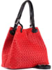 Lia Biassoni Leren schoudertas rood - (B)34 x (H)29 x (D)21 cm