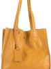 Lia Biassoni Leren schoudertas "Busento" geel - (B)34 x (H)28 x (D)12 cm