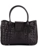 Lia Biassoni Leder-Henkeltasche "Coscile" in Schwarz - (B)26 x (H)17 x (T)12 cm