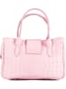 Lia Biassoni Skórzana torebka w kolorze jasnoróżowym - 26 x 17 x 12 cm