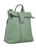 Lia Biassoni Leder-Rucksack in Hellgrün - (B)34 x (H)41 x (T)12 cm
