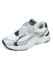 Levi's Leren sneakers wit/zwart/zilverkleurig