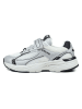 Levi's Leren sneakers wit/zwart/zilverkleurig