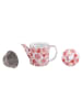 TABLE PASSION Theepot "Louise" wit/rood - 700 ml