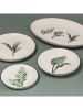 TABLE PASSION Talerze obiadowe (3 szt.) "Floralia" w kolorze biało-zielonym - Ø 24 cm