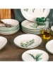 TABLE PASSION Talerze obiadowe (3 szt.) "Floralia" w kolorze biało-zielonym - Ø 24 cm