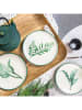 TABLE PASSION 3-delige set: ontbijtborden "Floralia" wit/groen - Ø 20,5 cm