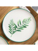 TABLE PASSION 3-delige set: ontbijtborden "Floralia" wit/groen - Ø 20,5 cm