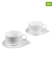 TABLE PASSION 2-delige set: koffiekoppen "Petale" wit - 550 ml