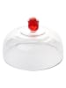 TABLE PASSION Serveerkoepel "Rose" transparant/rood - Ø 30 cm