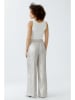 Oui Spodnie w kolorze srebrnym