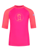 Trollkids Badeshirt "Kvalvika T" in Pink/ Orange