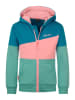Trollkids Sweatjacke "Alesund" in Grün/ Rosa/ Blau