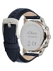 s.Oliver Chronograaf donkerblauw/zilverkleurig