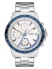 s.Oliver Chronograph in Silber/ Weiß/ Dunkelblau