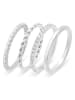 s.Oliver 4er-Set: Ringe mit Edelsteinen