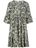 Sublevel Kleid in Dunkelgrün/ Weiß