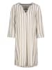 Sublevel Kleid in Beige/ Weiß