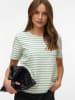 Vero Moda Bluzka w kolorze zielono-białym