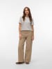 Vero Moda Bluzka w kolorze brązowo-białym