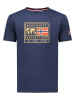 Geographical Norway Koszulka "Jofoten" w kolorze granatowym